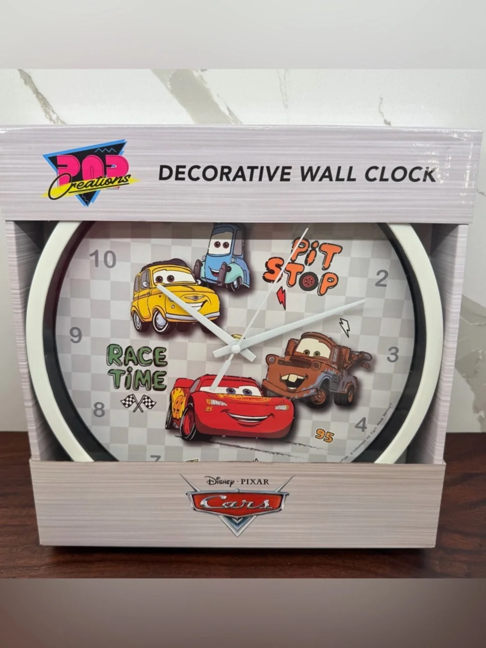 Disney Pixar Cars Lightning McQueen Wall Clock NEW Gift LMQ Tow Mater Luigi Race